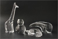 Four Baccarat Crystal Animals,