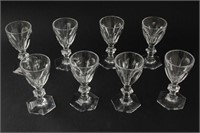 Boxed Set of Eight Baccarat Liqueur Glasses,