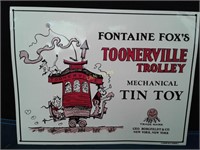 "Toonerville Trolley" Tin Sign. NICE