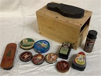 Wooden Shoe Shine Box & More