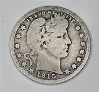 1915 d Barber Quarter