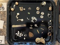 MISC. TIE PINS, EARRINGS AND MORE