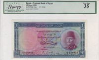 Egypt 1pound King Farouk 3.7.1950,Legacy 35.EG2g