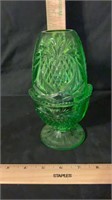 Vintage Fenton Green Pineapple Fairy Lamp