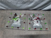 Pr snowman plates