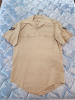 Vintage  U.S. Air Force Tan Khaki Short Sleeve