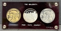 (3) The Majority/Pride-Faith-Respect 1oz Silver