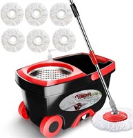 Tsmine Spin Mop Bucket Floor Cleaning Mop and