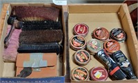 2 FLATS OF SHOE SHINE ACCESSORIES