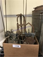 OLD BLOW TORCHES, MOLE TRAP, OTHER MISC