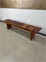 Mortise Leg Wooden Bench