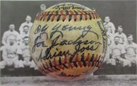 1910 Cleveland Naps Signed Team Baseball w COA
