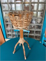 Vintage wicker display basket