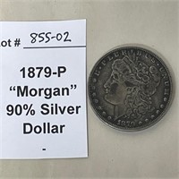 1879-P "Morgan" 90% Silver Dollar