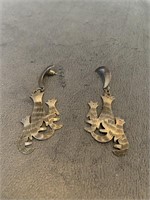 Sterling silver wolf earrings