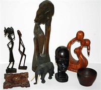 Decorative Wooden Figures Lot 8-Pcs.