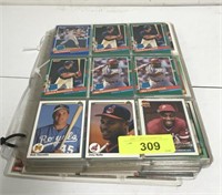 22 PAGES BASEBALL CARDS, MISC YEARS, APPROX 198