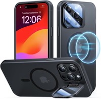 iPhone 15 Pro Case with Stand  6.1' Black