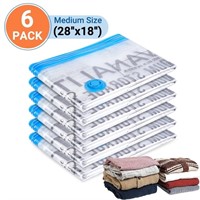 A3570  ZALFLEX Vacuum Storage Bags, 28"x18", 6 Pac