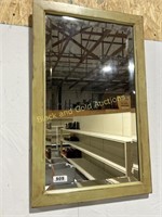 Wooden Framed Beveled Mirror