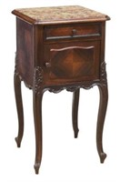 FRENCH LOUIS XV STYLE MARBLE-TOP NIGHTSTAND