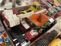 BOX OF DIECAST TRUCKS