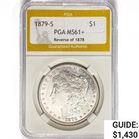 1879-S Morgan Silver Dollar PGA MS61+ REV 78