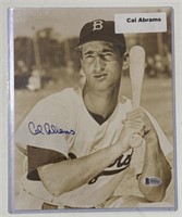 Cal Abrams Autographed 8 x 10 Photo Beckett COA!