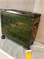 Vintage Military Ammo Box on Wheels