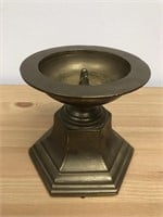 Solid Brass Drive pillar candle holder, Italy