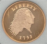 (VW) 1793 Chain Cent Tribute Proof Pure Copper