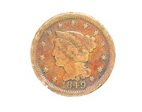 1849 Cent VF