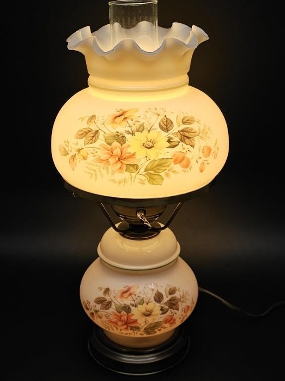 Vintage Electic Victorian Hurricane Parlor Lamp