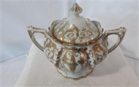 Four Assorted Antique Ivory & Gold Tone Serving