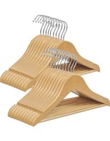 SONGMICS Children's Wooden Hangers 20-Pack, Solid