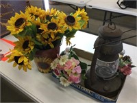 Sunflower pail and lantern