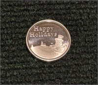 Happy Holidays Silver  Coin