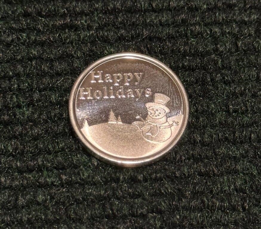 Happy Holidays Silver  Coin