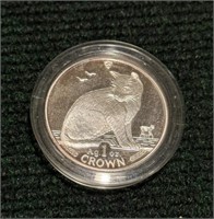 Crown Cat Silver Coin