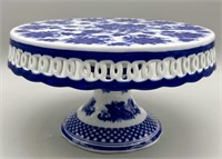 Blue & White Flower Cake Stand