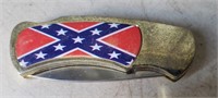 Confederate Flag Pocket Knife, About 7" Open