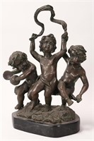Late 19th/Early 20th Century Bronze Figure Group,