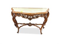 Italian Rococo Style Marble Console Table,