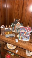 Lot of 3 Christmas Houses