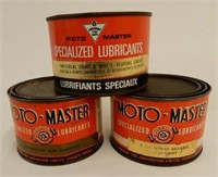 3 MOTO-MASTER SPECIALIZED  LUBRICANTS 1 LB. CANS