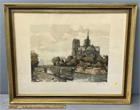 Artist Signed & Numbered Colored Engraving