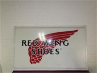 Red Wing Shoes plastic sign. 59.5"x35.5"