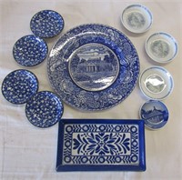 Blue Dishes Plate is 10" Dia
