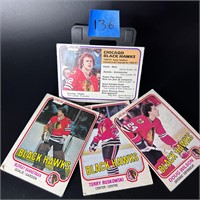 O-PEE-CHEE Chicago Black Hawks 1980-81 (4cards)