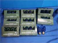 8 packs of 4 Blue C9 Bulbs